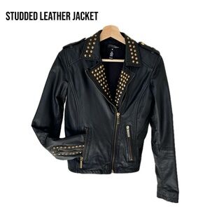 Genuine Leather Studded Jacket